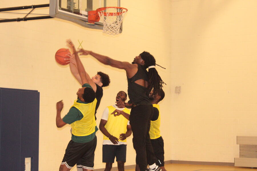 A shot blocked at the rim
